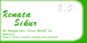 renata sikur business card